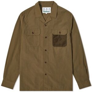 BARBOUR LEON RIPSTOP SHIRT - M - Olive - NWT